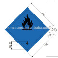 Harzard class sticker release inflammable gas meet water label